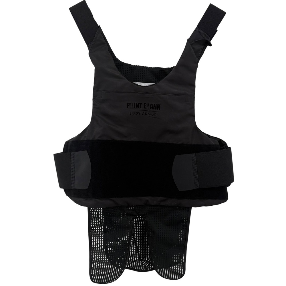 Point Blank Body Armor Carrier Vest Black Size 48 R S1 Tactical No Plates